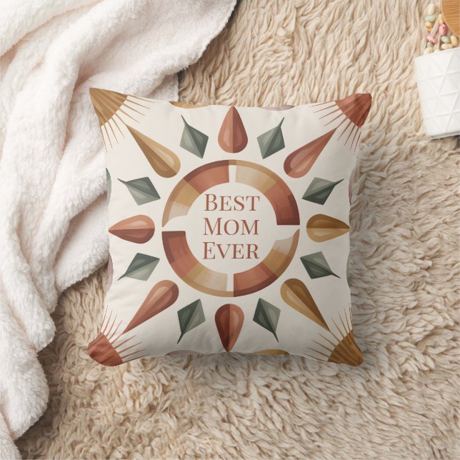 Coussin décoratif Boho « Meilleure maman de tous l (Couverture)