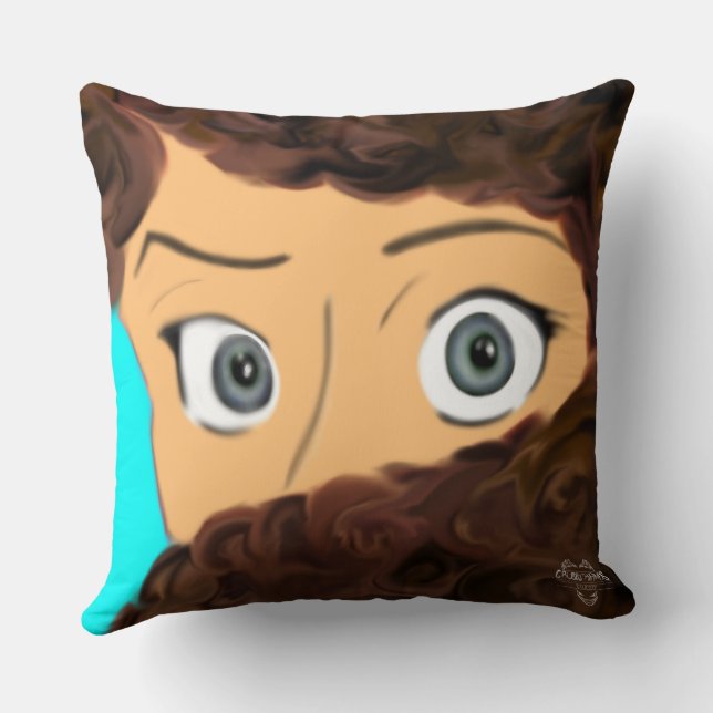 Coussin décoratif Calm Owl + Raised Eyebrow Mood (Verso)
