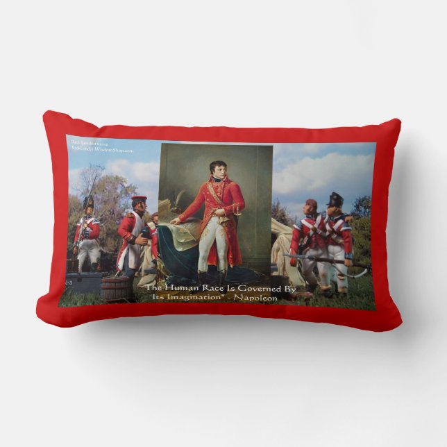 Coussin décoratif citation de Napoléon "L'imaginat (Recto)