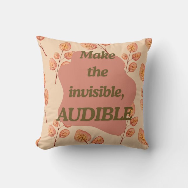 Coussin décoratif citation motivation automne (Recto)