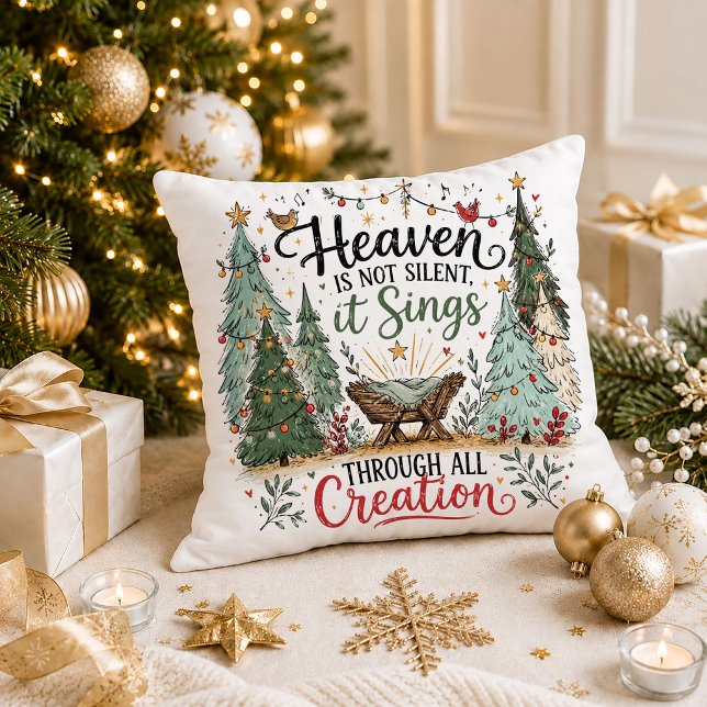 Coussin décoratif citation scandinave Noël (Christmas Scandinavian Quote Throw Pillow Decor)