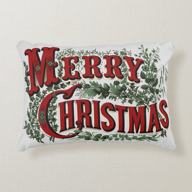Coussin décoratif classique Joyeux Noël (Devant)