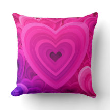 Coussin décoratif Cœur Abstrait Rose Vibrant – Mod