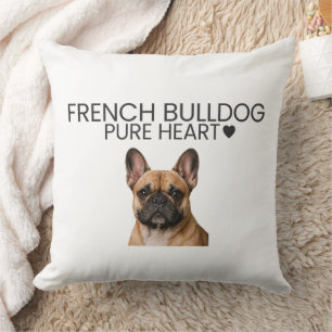Coussin décoratif Cœur Pur Bouledogue Français