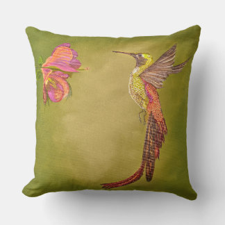 Coussin décoratif colibri