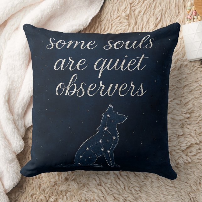 Coussin décoratif constellation du loup indigo cél (Couverture)