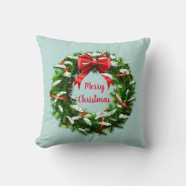 Coussin décoratif - Couronne de Noël (Recto)