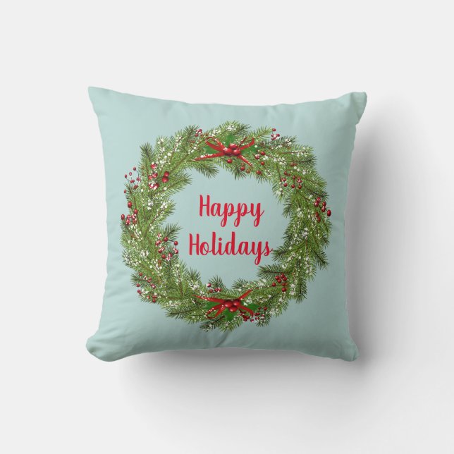 Coussin décoratif - Couronne de Noël (Recto)