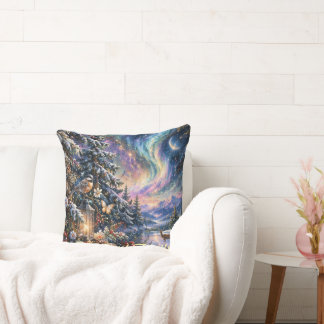 Coussin décoratif Cozy Winter Vibes avec noms pers