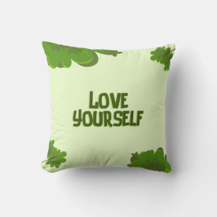 Coussin décoratif d'affirmation positive « Aimez-v