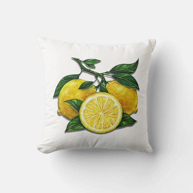 Coussin décoratif de citron (Recto)
