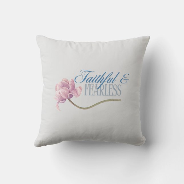 Coussin décoratif de conception typographique « Fo (Verso)