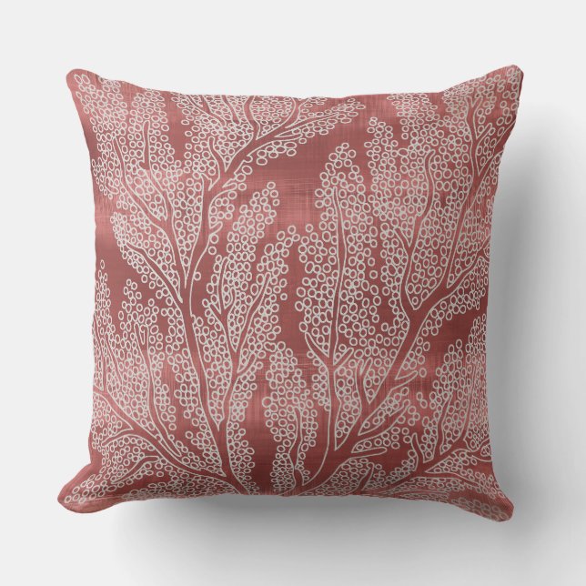 Coussin décoratif de corail | Plage Jeu d'oreiller (Recto)