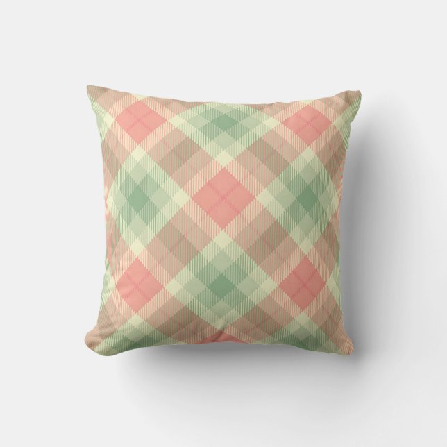 coussin décoratif de divan d'accent de tartan de (Recto)