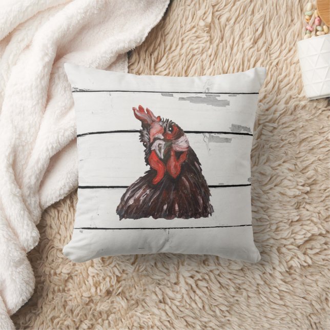 Coussin décoratif de ferme en lambris avec peintur (Couverture)