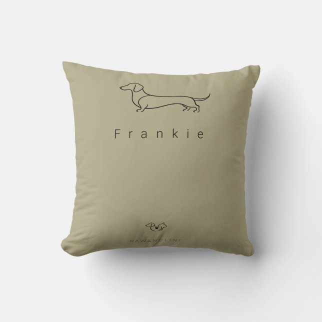 Coussin décoratif de la série Zen Dachshund (Recto)