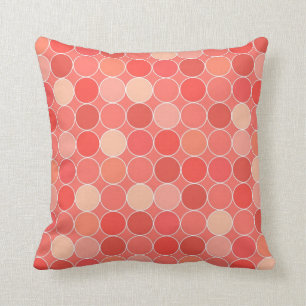 Coussin décoratif de motif de corail de cercles