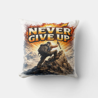 Coussin Décoratif de Motivation Ne Jamais Abandonn