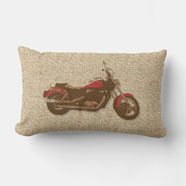 Coussin décoratif de moto de Burlap rustique (Recto)