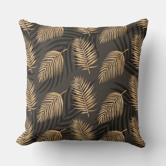 Coussin décoratif de palmettes réversibles d'or (Recto)
