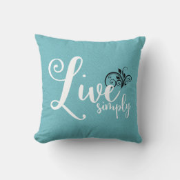 Coussin décoratif de style ferme avec le texte "Vi
