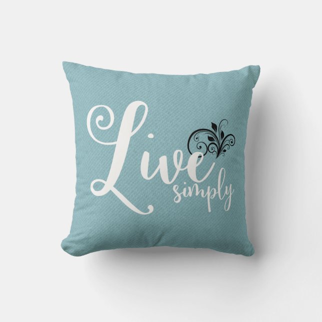 Coussin décoratif de style ferme avec le texte "Vi (Recto)