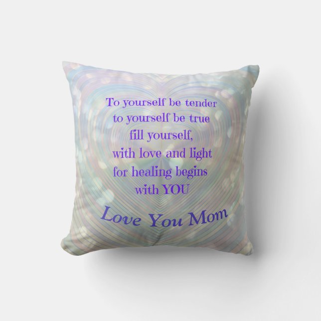 Coussin décoratif d'encouragement pour maman 'Je t (Recto)