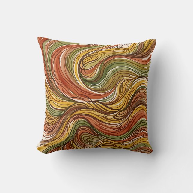 Coussin décoratif Desert Dune Ripple – Tons Terreu (Recto)