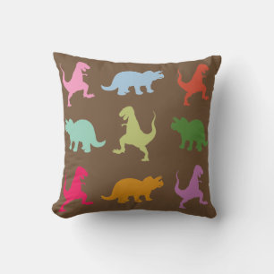 Coussin Décoratif Dinosaures Colorés