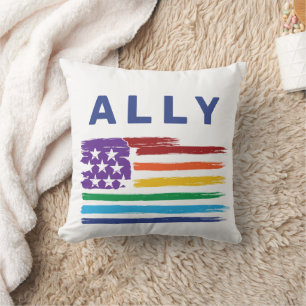 Coussin décoratif Drapeau Arc-en-ciel Artistique A