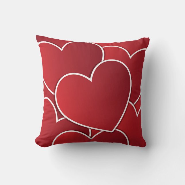 Coussin décoratif du Coeur rouge (Recto)