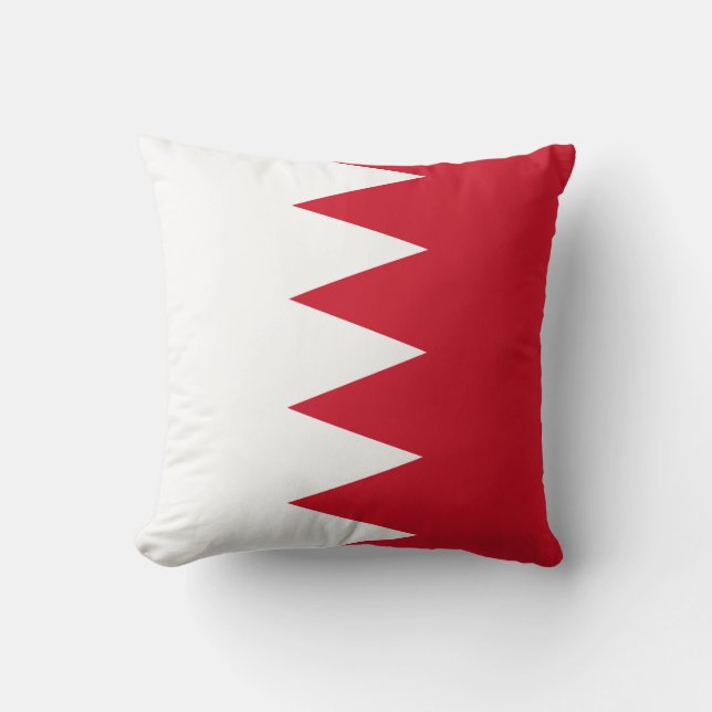 Coussin décoratif du drapeau patriotique de Bahreï (Recto)