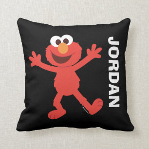 Coussin décoratif Elmo personnalisé   Rue Sésame