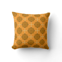 Coussin décoratif en carreau floral Retro Terra Bl