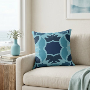 Coussin décoratif en collage Color Fun – Tons bleu