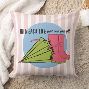 Coussin décoratif en coton Rain Must Fall 20" x 20