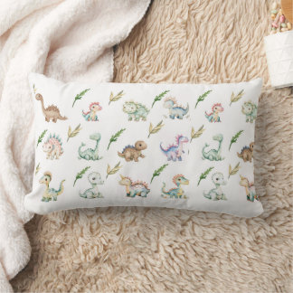 Coussin décoratif en dinosaure aquarelle