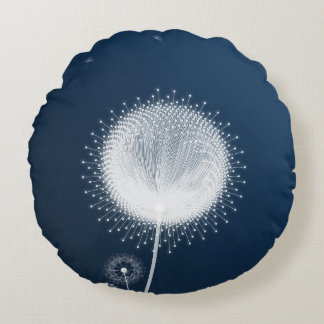 Coussin décoratif en fluff de Pissenlit Bleu