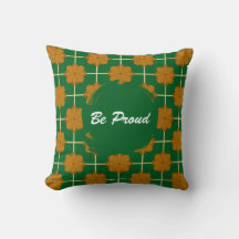 Coussin décoratif en forme de carreau floral Retro