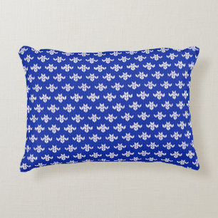 COUSSIN DÉCORATIF EN MAILLE BLEU SCANDIA