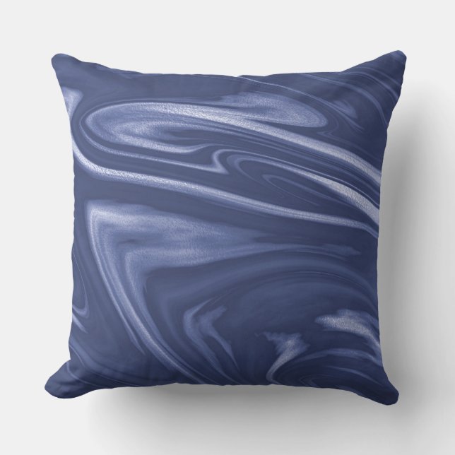 Coussin décoratif en marbre bleu marine (Recto)
