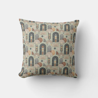 Coussin décoratif en vert sauge moderne boho avec