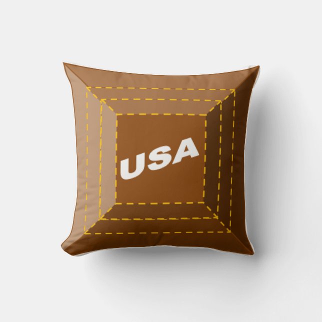 Coussin décoratif enfants CHOCOLAT  USA (Recto)