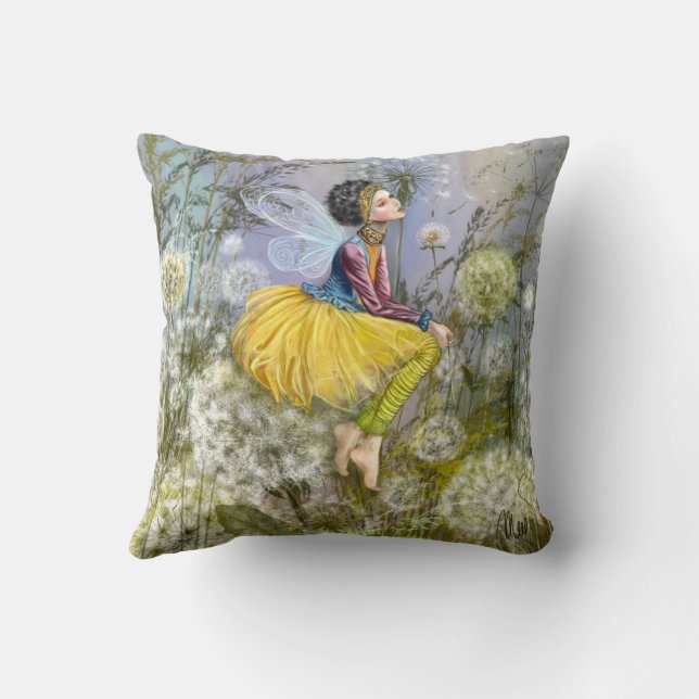 Coussin décoratif Fantaisie de pissenlits (Verso)