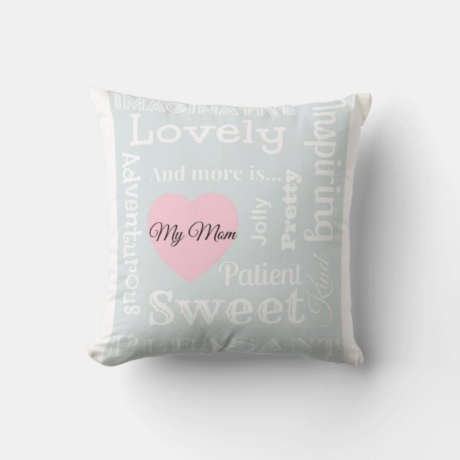 Coussin décoratif fête des Mères (Recto)