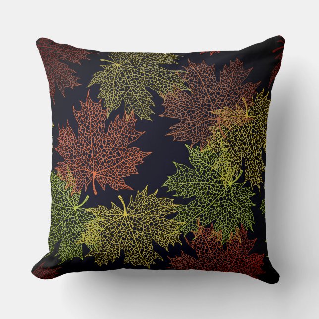 Coussin décoratif - Feuilles d'automne (Recto)