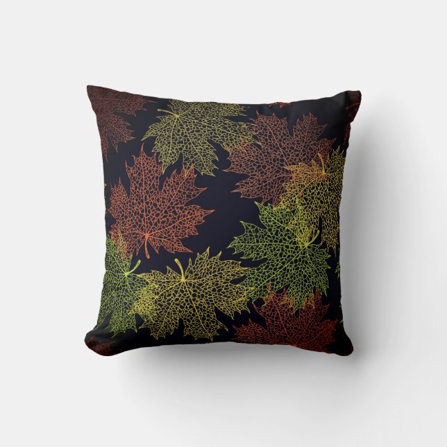 Coussin décoratif - Feuilles d'automne (Recto)