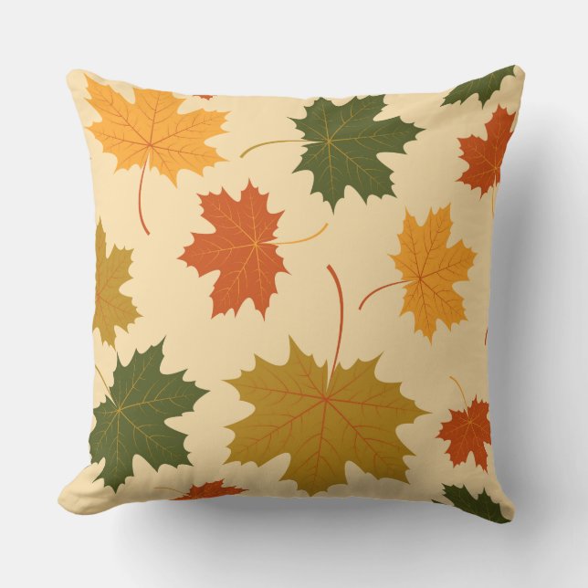 Coussin décoratif - Feuilles d'automne (Recto)
