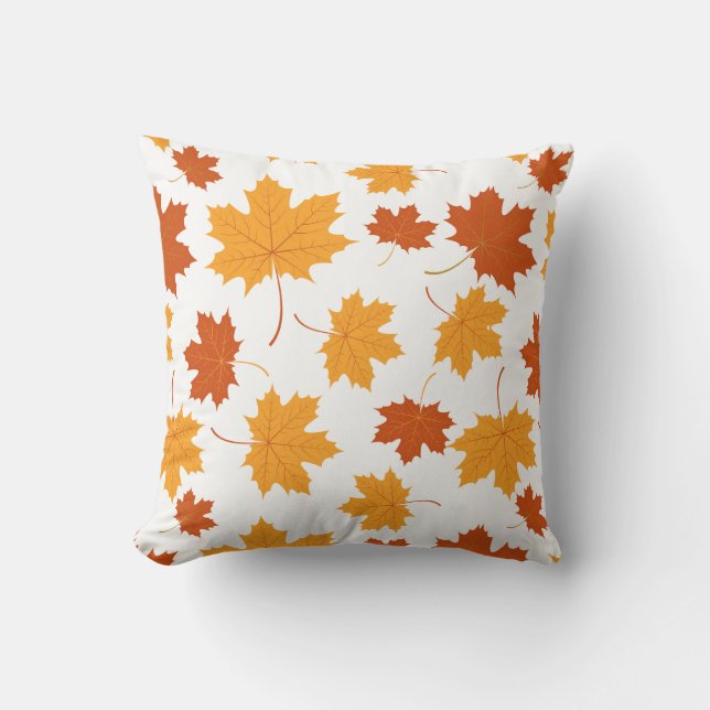 Coussin décoratif - Feuilles d'automne qui tombent (Recto)
