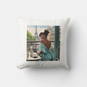 Coussin décoratif Fille À Paris